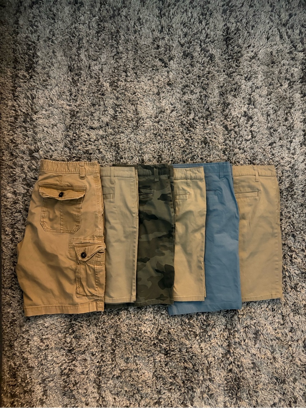 🦭 Men's Shorts Bundle— Khaki, Tan, Olive Camo, Blue
